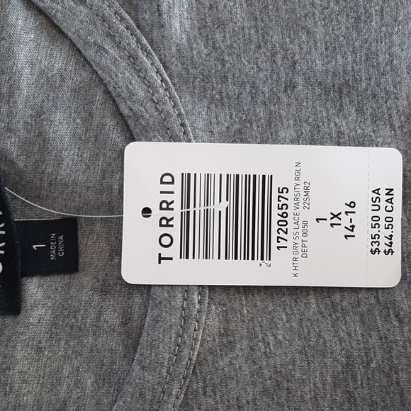 Torrid Varsity Raglan Tee - Picture 7 of 8